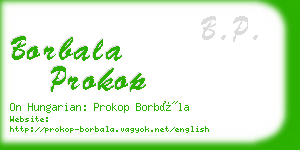 borbala prokop business card